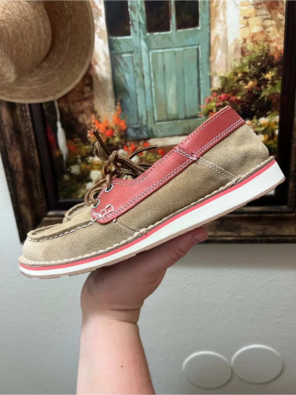 Ariat Womens Cruiser Castaway Boat Shoes Style Brown